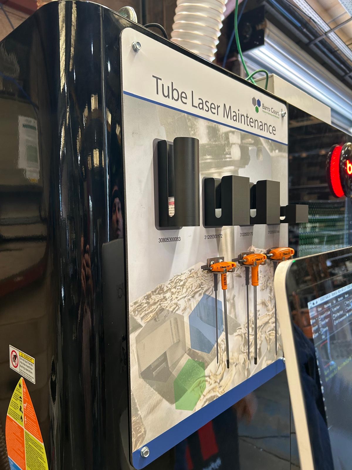 Barrs Court Tube Laser Maintenance board in situ