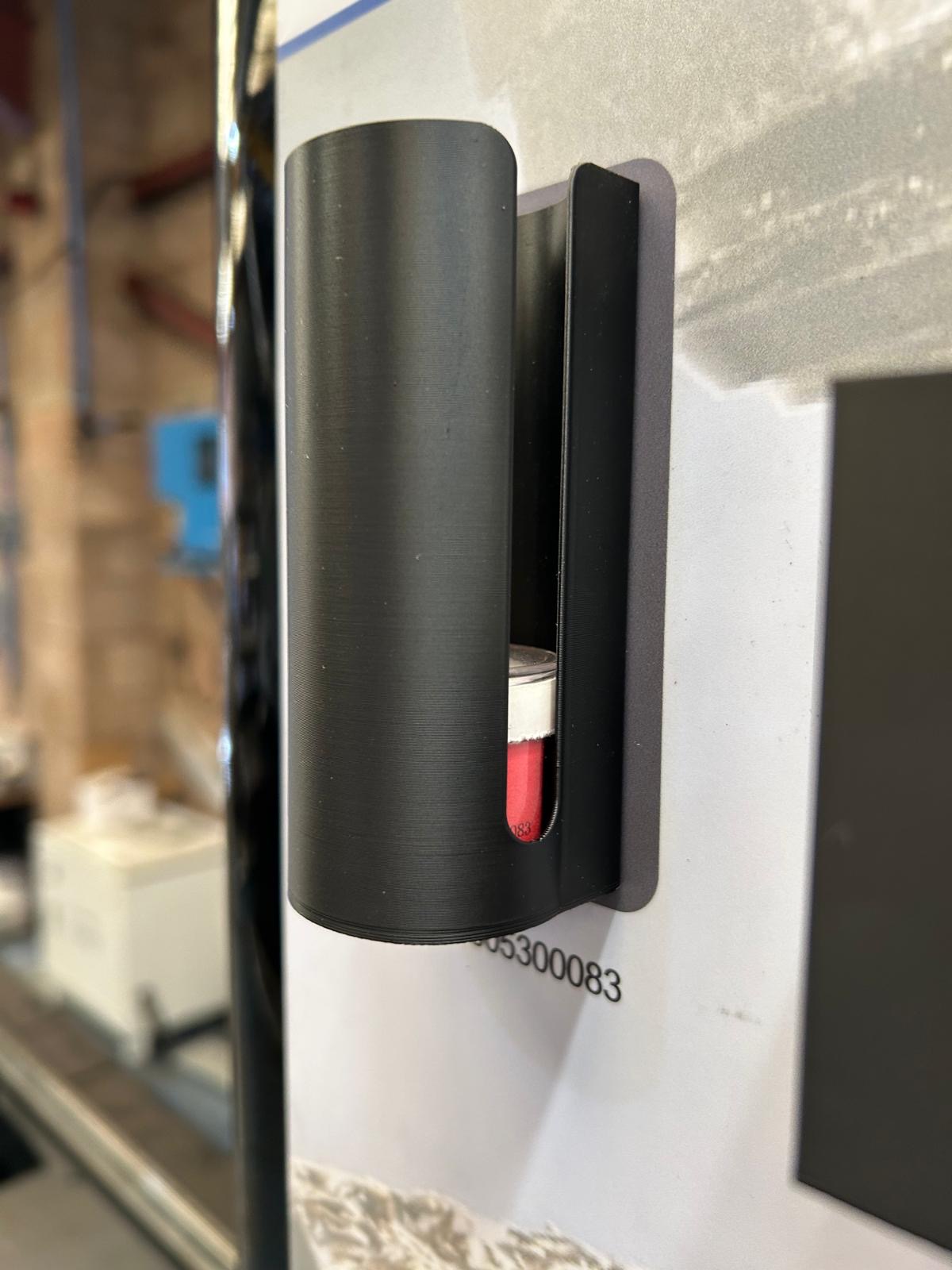 Custom cylindrical fitting holding a marker pen on a ToolBoard